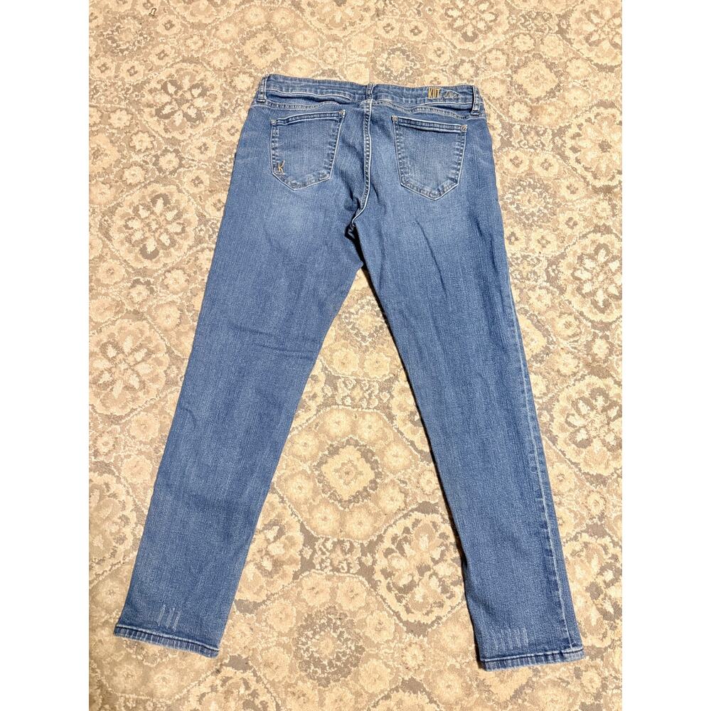 Kut From The Kloth Katy Boyfriend Jean W 10 Mid Rise Stretch Slim Straight Denim - Picture 2 of 9